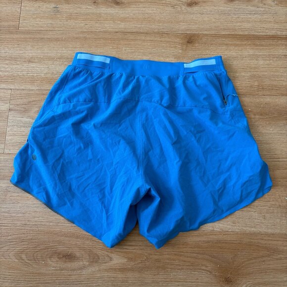 Lululemon Athletic Fast And Free Mid Rise Lined Shorts 6” Blue Men’s Size M - Picture 2 of 7
